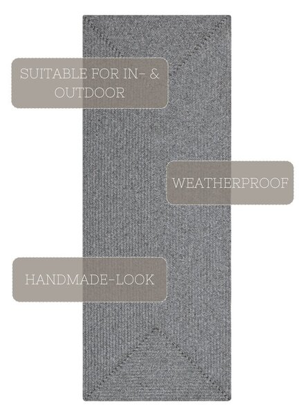 Sivi vanjski tepih 200x80 cm - NORTHRUGS