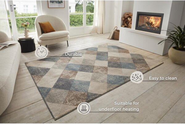 Plavi/bež tepih 120x170 cm Terrain – Hanse Home