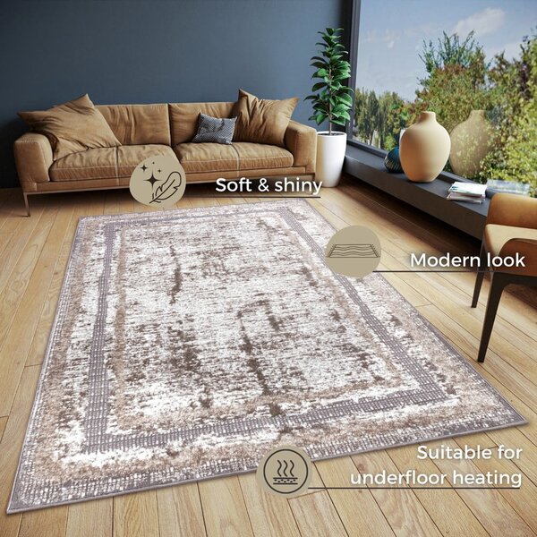 Bež/u srebrnoj boji tepih 57x90 cm Shine Classic – Hanse Home