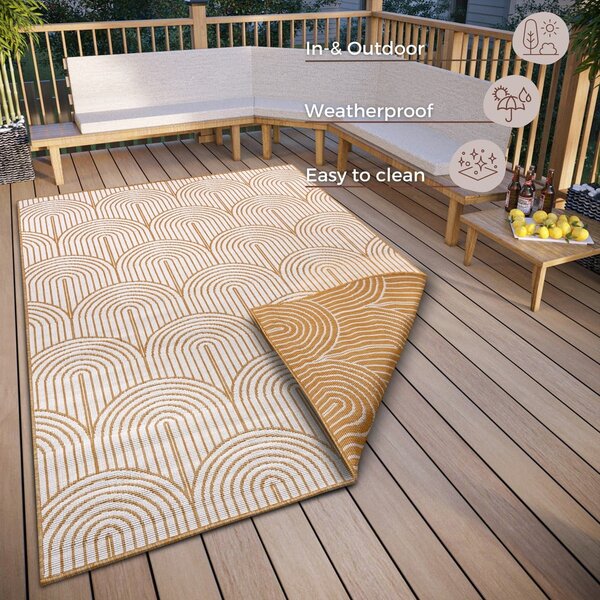 Oker žuti vanjski tepih 120x170 cm Pangli Ochre – Hanse Home