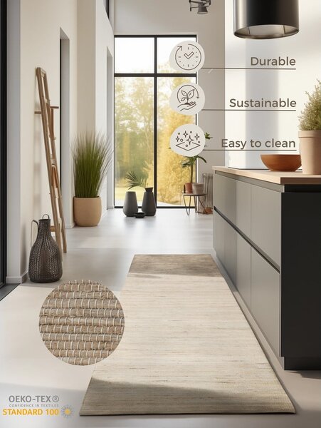 Bež staza 80x200 cm Handloom – Hanse Home