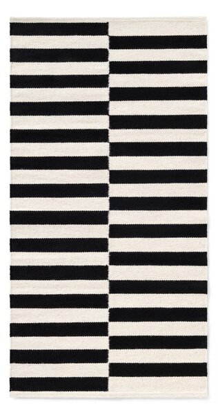 Crno-bijeli obostrani/ručno rađen vuneni tepih 80x150 cm Donna – Hanse Home