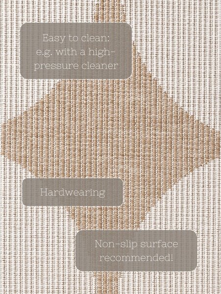 Bež/boje slonovače unutarnji i vanjski tepih 120x170 cm Duet Bowen – NORTHRUGS