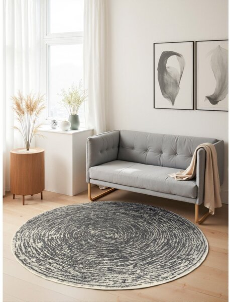 Sivi/krem okrugli tepih ø 120 cm Gloria Cavallo – Hanse Home