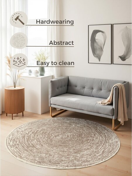 Bež/krem okrugli tepih ø 120 cm Gloria Cavallo – Hanse Home