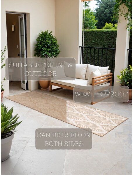 Bež/boje slonovače unutarnja i vanjska staza 80x250 cm Duet Liora – NORTHRUGS