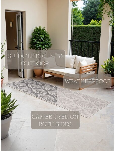 Siva/boje slonovače unutarnja i vanjska staza 80x250 cm Duet Liora – NORTHRUGS