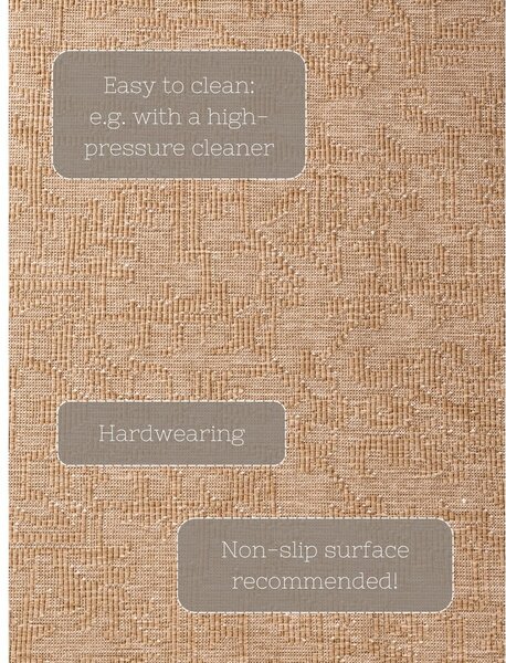 Bež/boje slonovače unutarnji i vanjski tepih 200x290 cm Duet Kona – NORTHRUGS