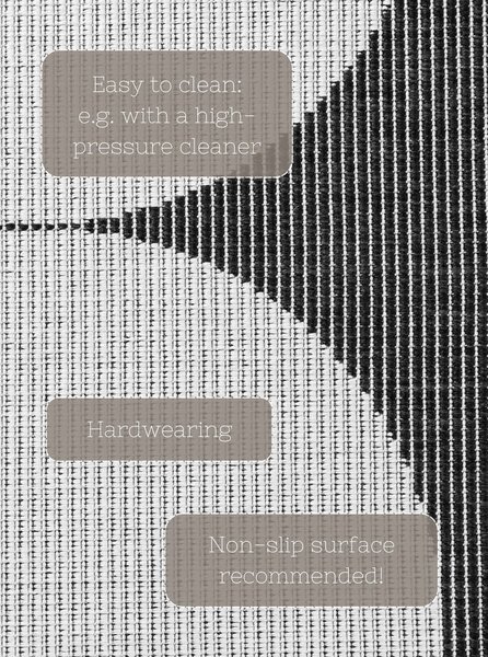 Crno-bijela unutarnja i vanjska staza 80x250 cm Duet Bowen – NORTHRUGS