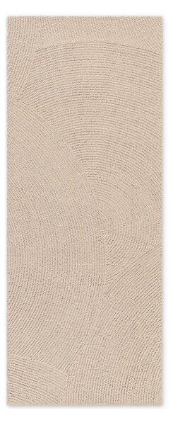 Bež ručno rađena vunena staza 80x200 cm Calmio – Hanse Home