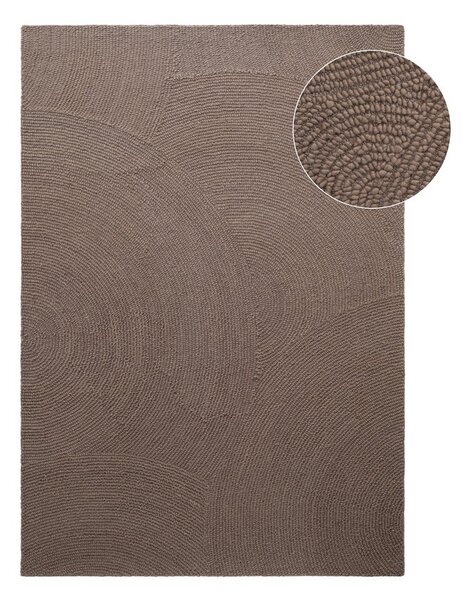 Smeđe-sivi ručno rađen vunen tepih 200x300 cm Calmio – Hanse Home