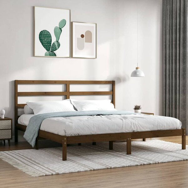 VidaXL Okvir za krevet boja meda drveni 180 x 200 cm 6FT veliki bračni