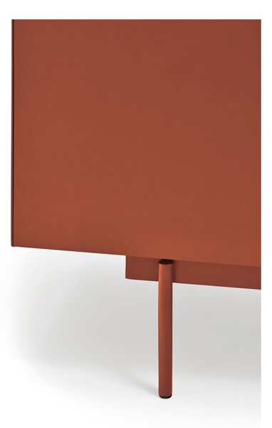 Ciglasta/u prirodnoj boji TV komoda u dekoru hrasta 180x45 cm Otto – Teulat