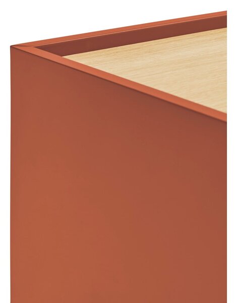 Ciglasta/u prirodnoj boji TV komoda u dekoru hrasta 180x45 cm Otto – Teulat