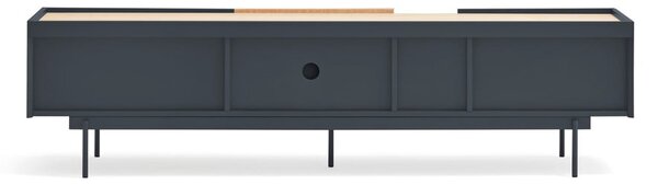 Antracitno siva/u prirodnoj boji TV komoda u dekoru hrasta 180x45 cm Otto – Teulat
