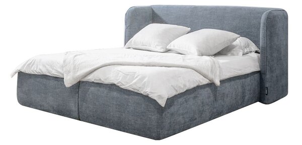 Svijetlo sivi tapecirani bračni krevet s prostorom za pohranu s podnicom 180x200 cm Louise - Bobochic Paris
