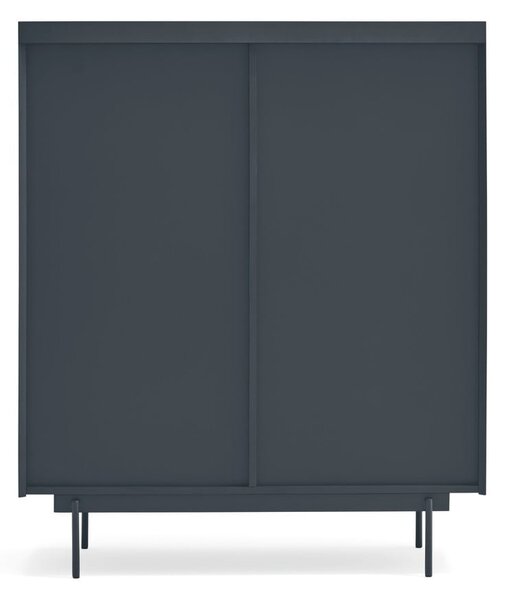 Antracitno siva/u prirodnoj boji visoka komoda u dekoru hrasta 100x120 cm Otto – Teulat