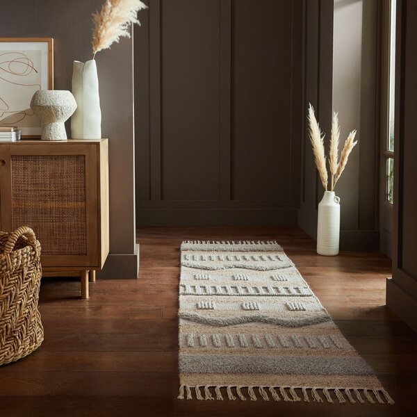 Svijetlo siva/u prirodnoj boji staza 60x230 cm Medina – Flair Rugs