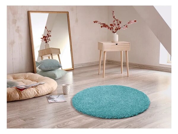Svijetlo plavi tepih Universal Aqua Liso, Ø 100 cm