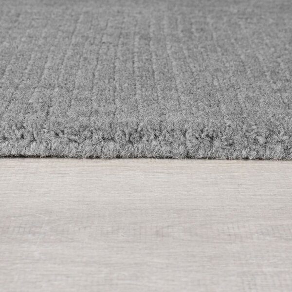 Sivo-bež ručno rađen vunen tepih 120x170 cm Border – Flair Rugs