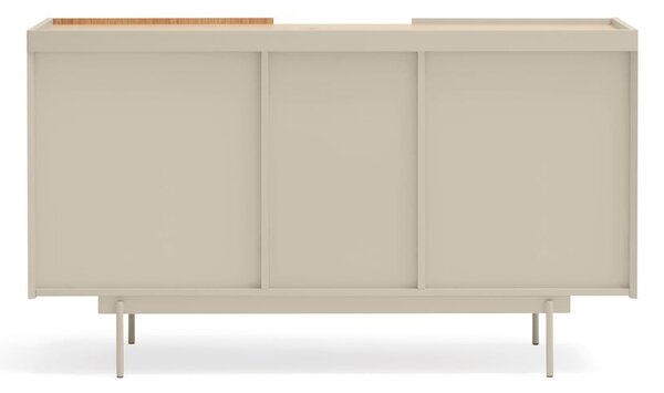 Bež/u prirodnoj boji niska komoda u dekoru hrasta 130x78 cm Otto – Teulat