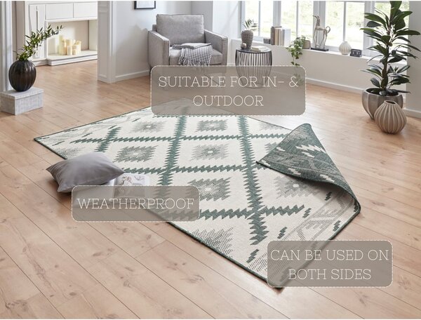 Tepih za eksterijer zeleno-bež boje NORTHRUGS Malibu, 230 x 160 cm