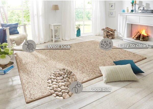 Svjetlo smeđi tepih 160x240 cm Wolly – BT Carpet