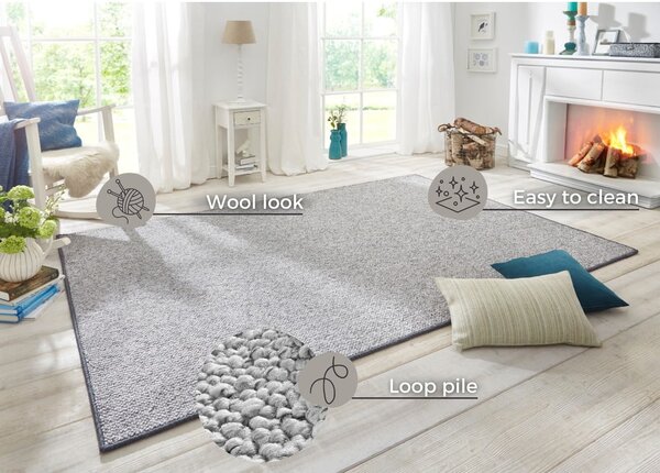 Sivi tepih 160x240 cm Wolly – BT Carpet