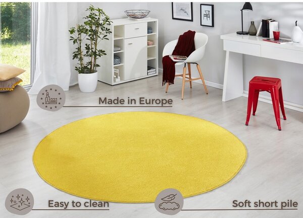 Žuti okrugli tepih ø 133 cm Fancy – Hanse Home