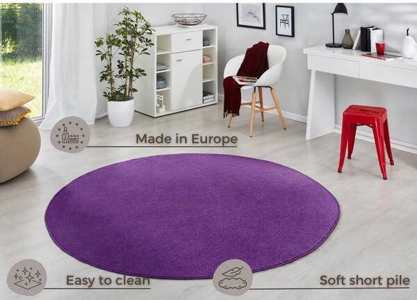 Tamno ljubičasti okrugli tepih ø 133 cm Fancy – Hanse Home