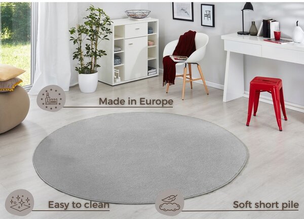 Svijetlo sivi okrugli tepih ø 133 cm Fancy – Hanse Home
