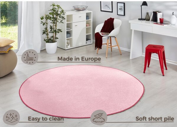 Svijetlo ružičasti okrugli tepih ø 133 cm Fancy – Hanse Home