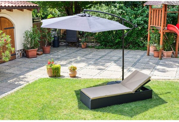 Crni suncobran ø 300 cm Happy Sun – Bonami Essentials