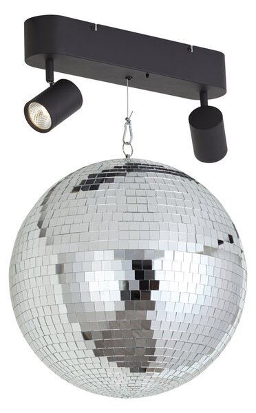 Retro visilica disko kugla uklj. LED 2-svjetla s daljinskim upravljačem - Discoball