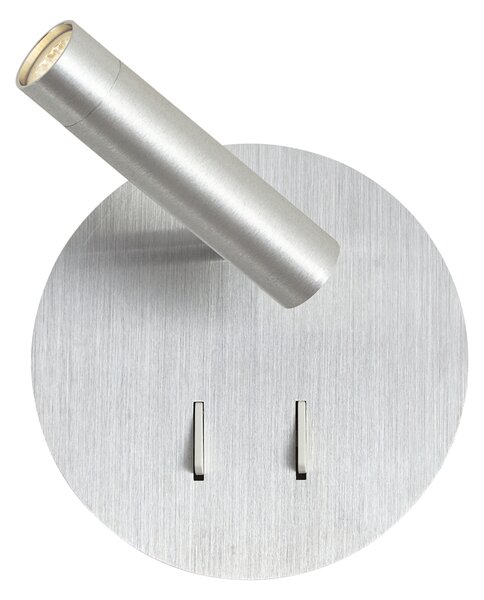 Moderna čelična zidna svjetiljka uklj. LED s USB-C - Croft