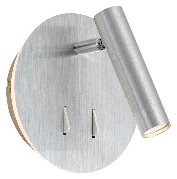 Moderna čelična zidna svjetiljka uklj. LED s USB-C - Croft