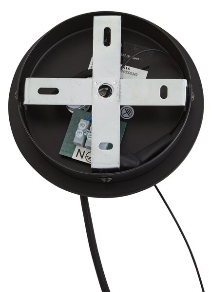 Art Deco hanglamp zwart met smoke glas ovaal 14-lichts - Mochan