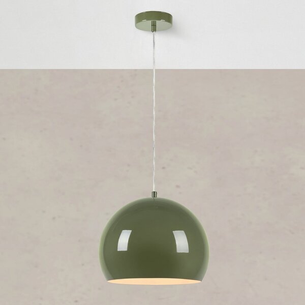 Markslöjd Viseća lampa Pop, Ø 28 cm, zelena, metalna, prigušiva, Zelena, Dnevni boravak/blagovaonica, Metal