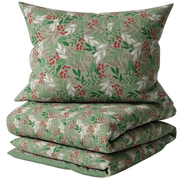 Flanel posteljina PINEFLOR zelena Dimenzije posteljine: 70 x 90 cm | 140 x 200 cm
