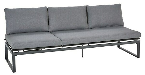Sunfun Maja Slim Lounge sofa s jastucima (Š x D x V: 198 x 67 x 64,5 cm, Antracit)