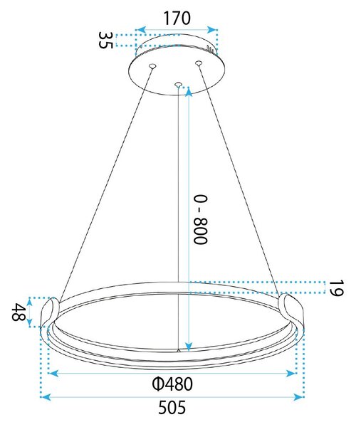 Stropna lampa LED APP1927-CP Black