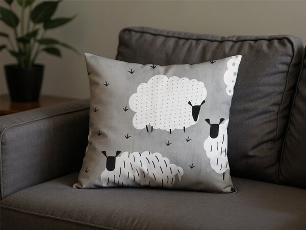 Polipamučna jastučnica SHEEP POLY 45x45 cm, siva
