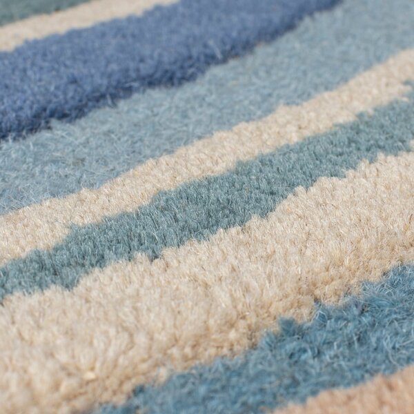 Plavi ručno rađen vunen tepih 160x230 cm Abstract Flow – Flair Rugs