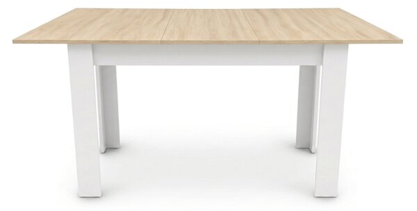 Produživi blagovaonski stol MADO 120/160x80 cm, bijela/dub sonoma