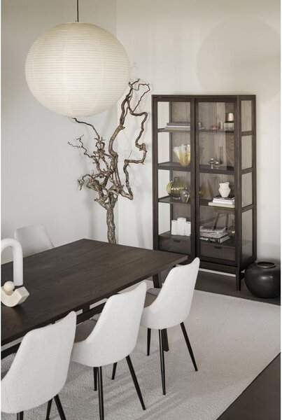 Smeđa vitrina u dekoru hrasta s kliznim vratima 100x203 cm Hazelton – Rowico