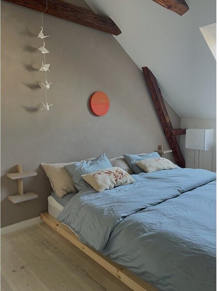 Bračni krevet od borovine s podnicom 180x200 cm Dock – Karup Design