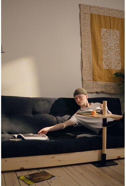 Tamno smeđa sklopiva sofa 244 cm Base – Karup Design