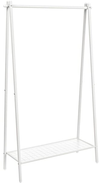 Stalak za odjeću s policom, od čelika, 33,5 x 92,5 x 153 cm, bijeli | SONGMICS