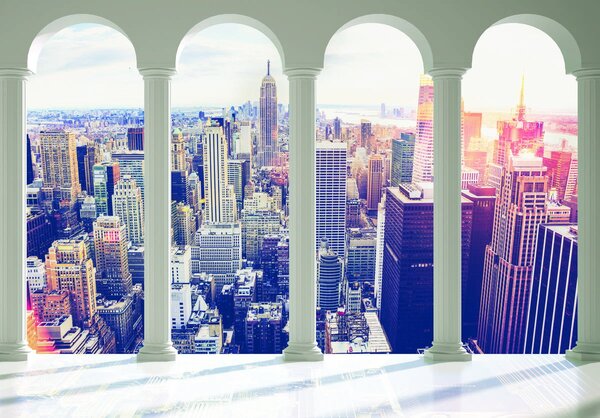 Foto tapeta - Stupovi u New Yorku (152,5x104 cm)