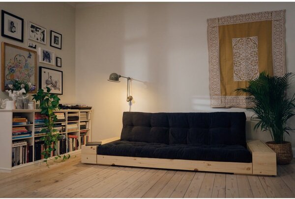 Tamno smeđa sklopiva sofa 244 cm Base – Karup Design
